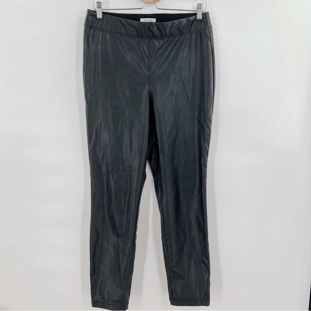 Max Studio Faux Leather Leggings L